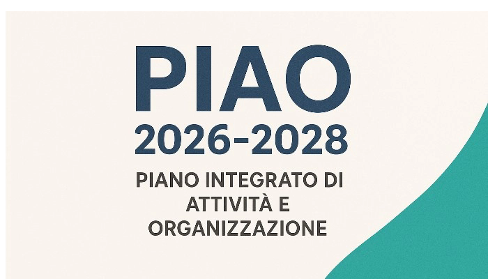 Avviso pubblico - Interpello stakeholder PIAO 2026-2028
Interpello stakeholder PIAO 2026-2028
